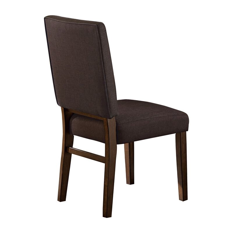Streamdale Chocolate Brown Fabric Side Chairs 2 Piece Set