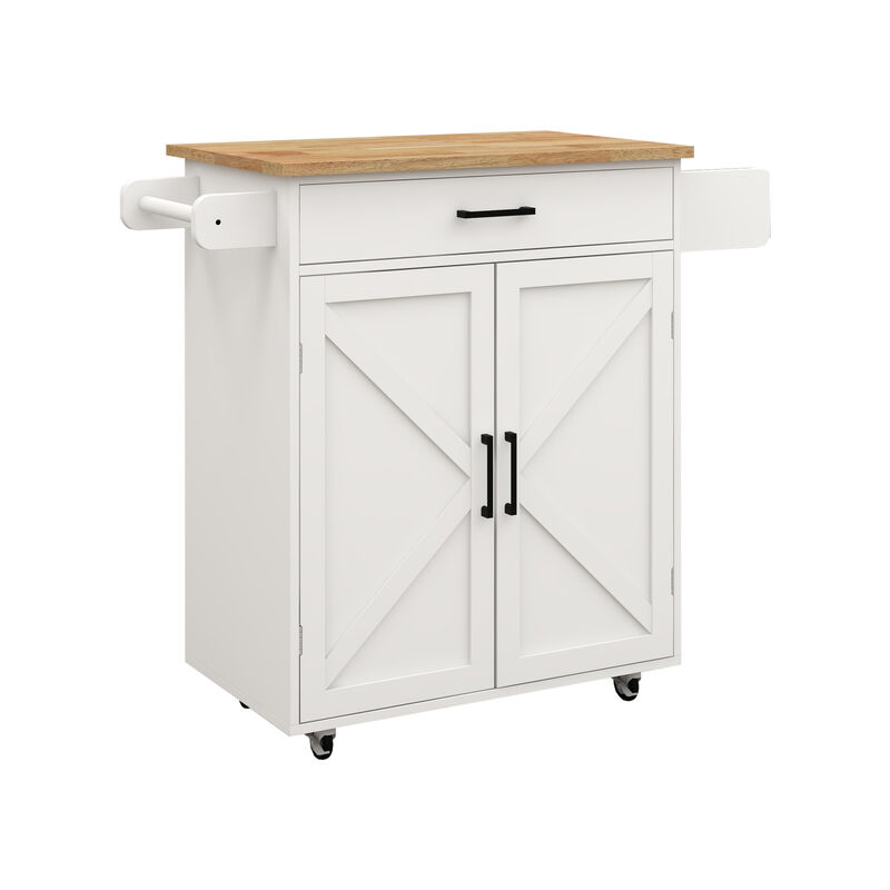 ELEMENT ACE Versatile Kitchen Island Cart with Adjustable Shelves and Towel Rack image number 0