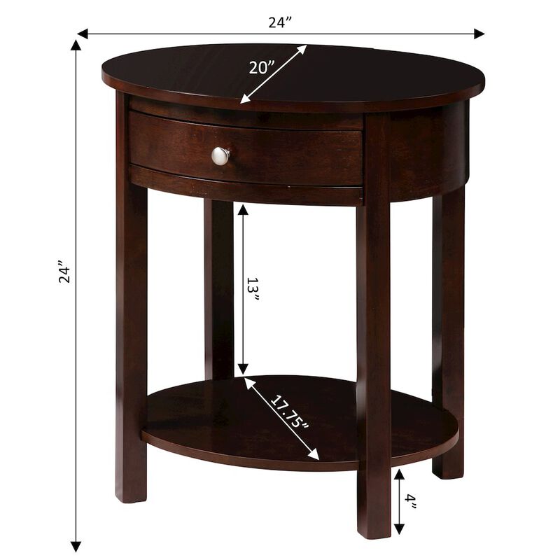 Convience Concept, Inc. Classic Accents Cypress 1 Drawer End Table with Shelf