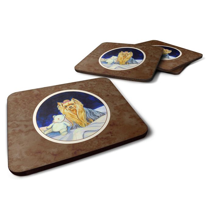 Caroline's Treasures 7221FC Yorkie Foam Coasters (Set of 4), 3.5, Multicolor