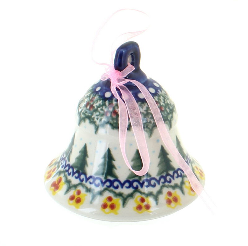 Blue Rose Polish Pottery Garden of Eden Medium Bell