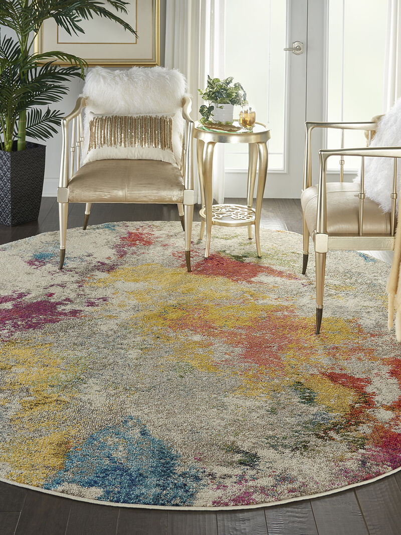 Celestial CES12 Ivory/Multicolor 7'10" x 10'6" Rug