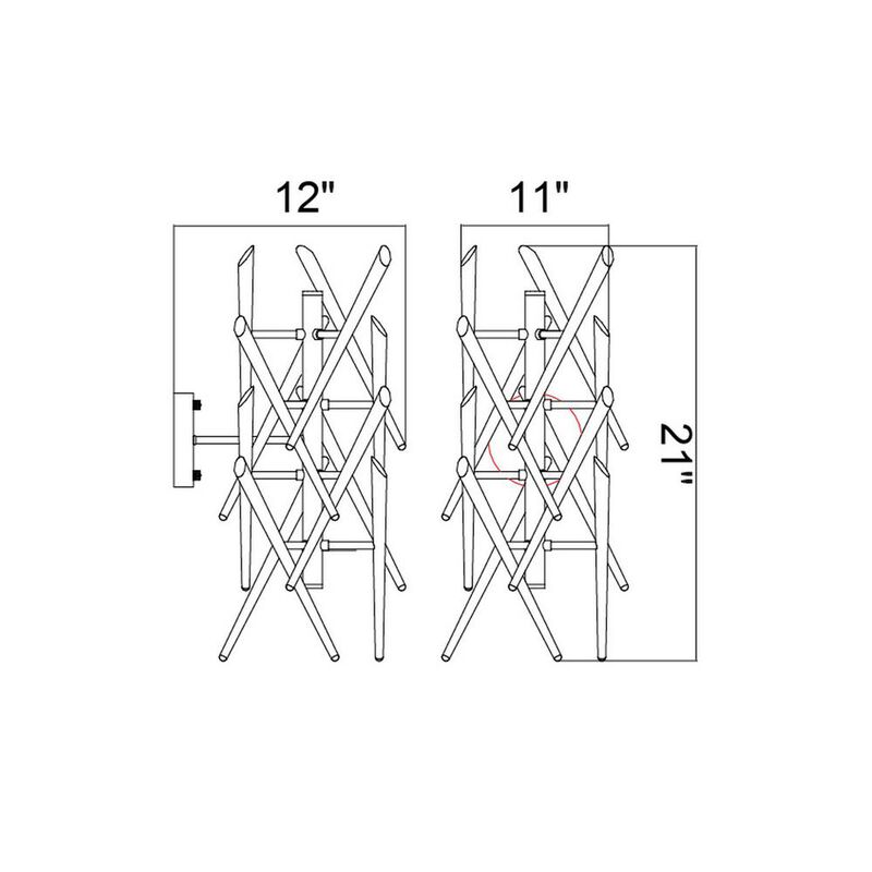 CWI Lighting Icicle 3 Light Wall Light With Chrome Finish