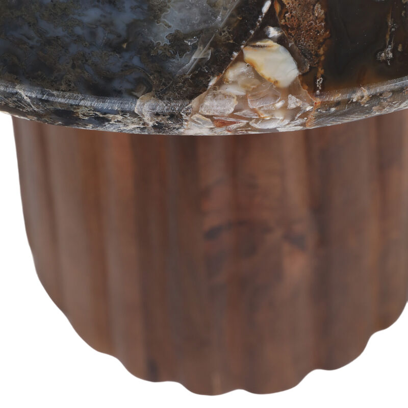 Elginshaw Agate Top Wood Accent Table image number 5