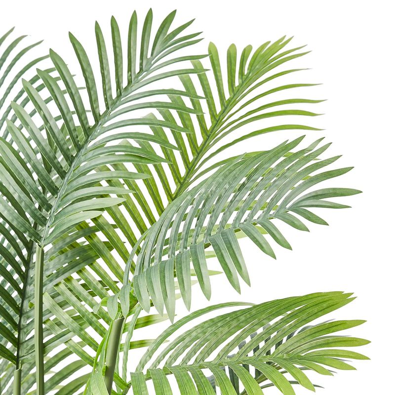 Lifelike Faux Palm Tree with Tilt Protection, Low-Maintenance Indoor Outdoor Plant-Green image number 7