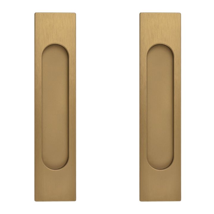 MOROBOR 180MM Self-Stick Rectangual Sliding Door Pulls, 2pcs Aluminum Alloy Flush Pull Punch-Free Handle for Sliding Barn Door W