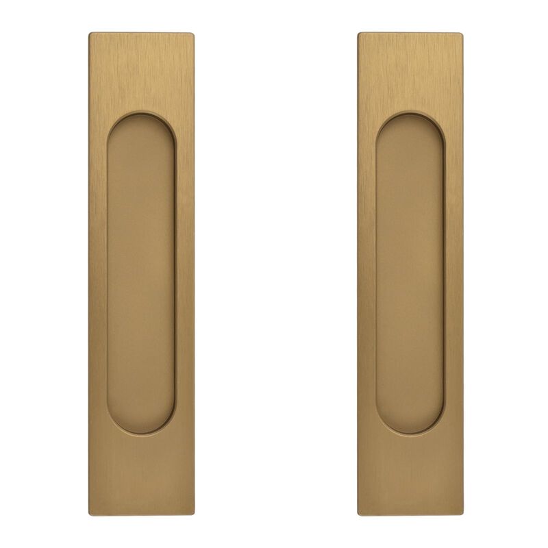 MOROBOR 180MM Self-Stick Rectangual Sliding Door Pulls, 2pcs Aluminum Alloy Flush Pull Punch-Free Handle for Sliding Barn Door W