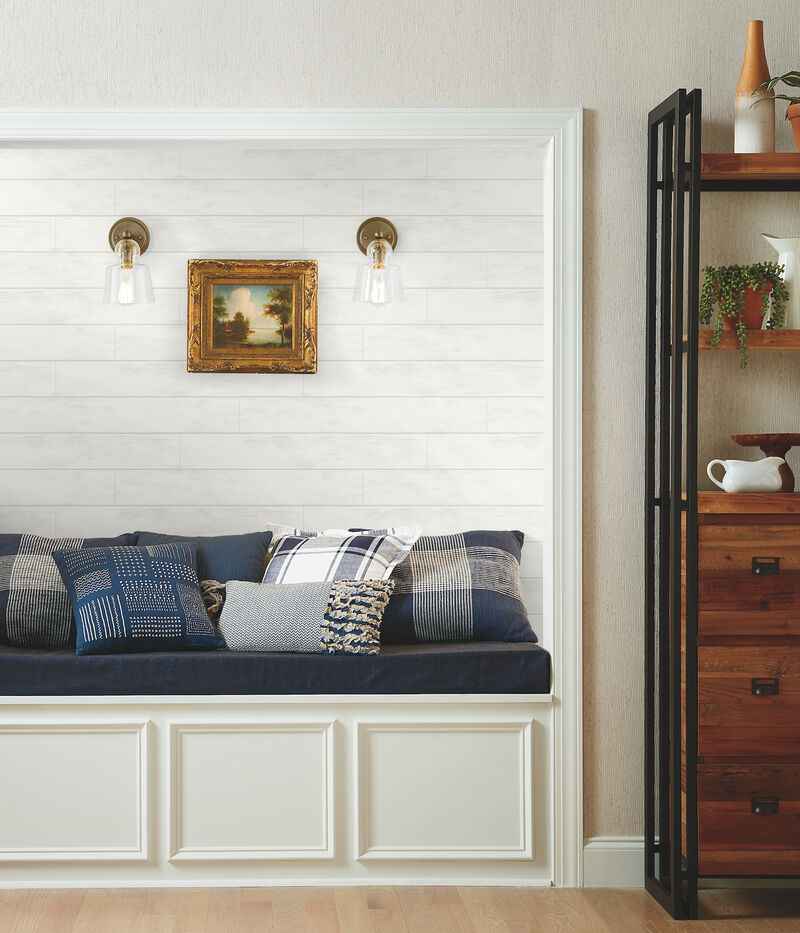 Magnolia Home Shiplap White Peel & Stick Wallpaper image number 2