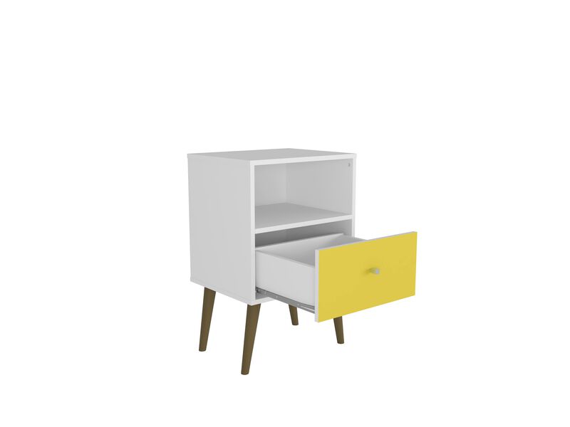 Liberty 1.0 Nightstand in White and Yellow