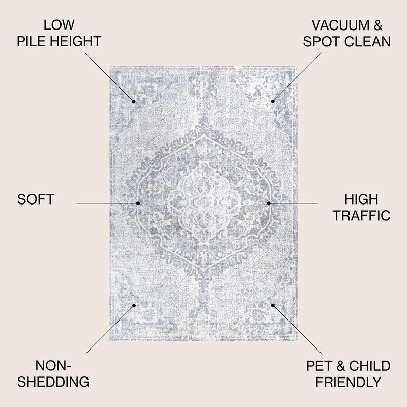 Edison Modern Persian Vintage Medallion Area Rug