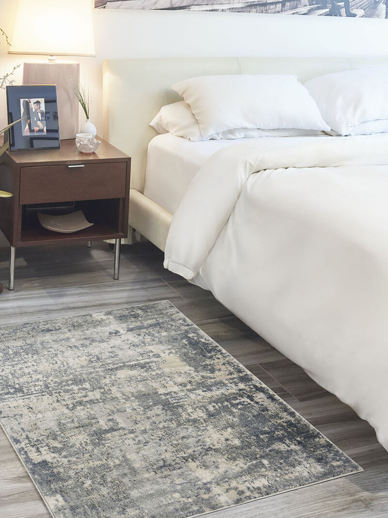 Quarry QUA04 Gray/Beige 3' x 5' Rug