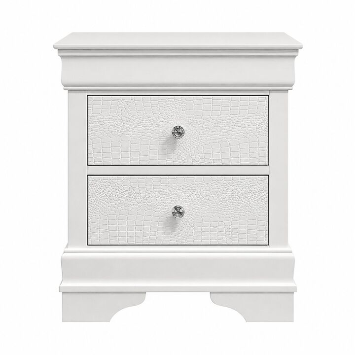 Virestiq Textured 2-Drawer Nightstand
