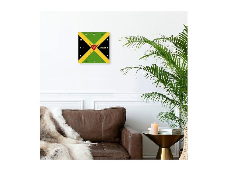 I Love Jamaica Wall Clock 13 Inch Home Decor image number 2