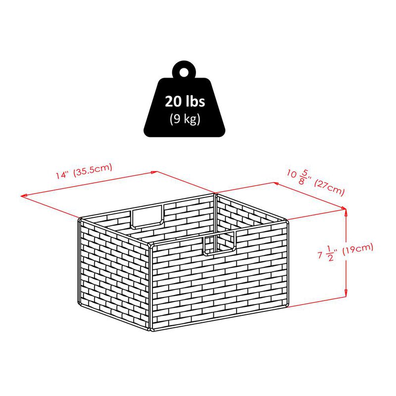 Winsome Wood Omaha Storage Rack with 4 Foldable Baskets image number 3