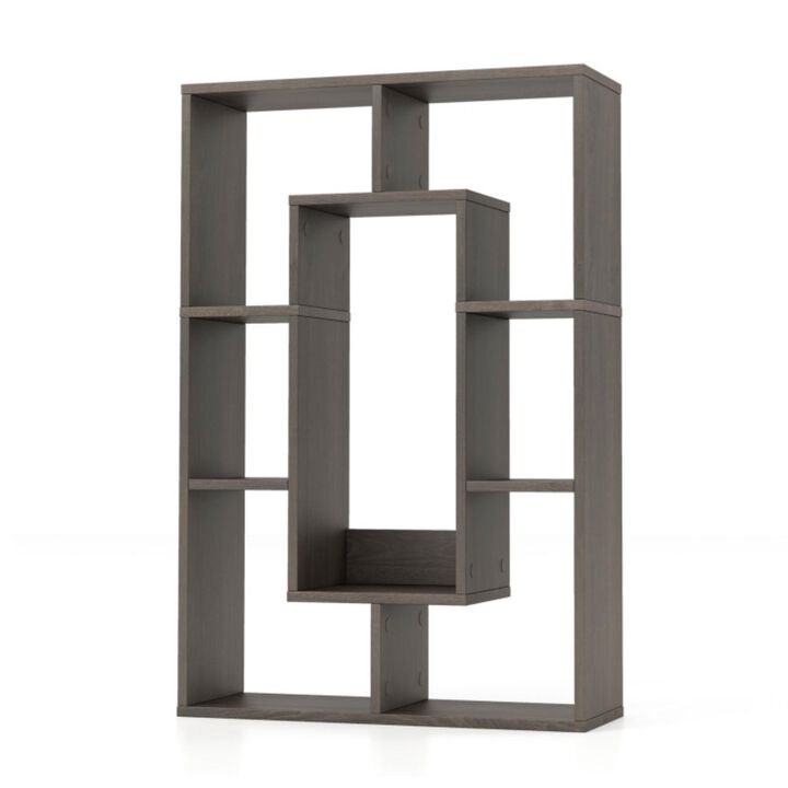 Hivvago 7-Cube Geometric Bookshelf Modern Decorative Open Bookcase