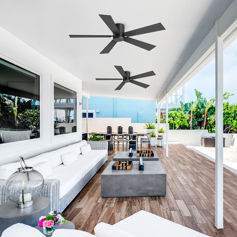 Breezary 2-Pack 42" Ceiling Fan No Light, 5 Blade, 6 Speed DC Motor, Reversible, Quiet Flush Mount, Remote Control image number 7