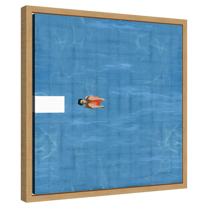 Pool Fun II by Danhui Nai Framed Canvas Wall Art image number 0