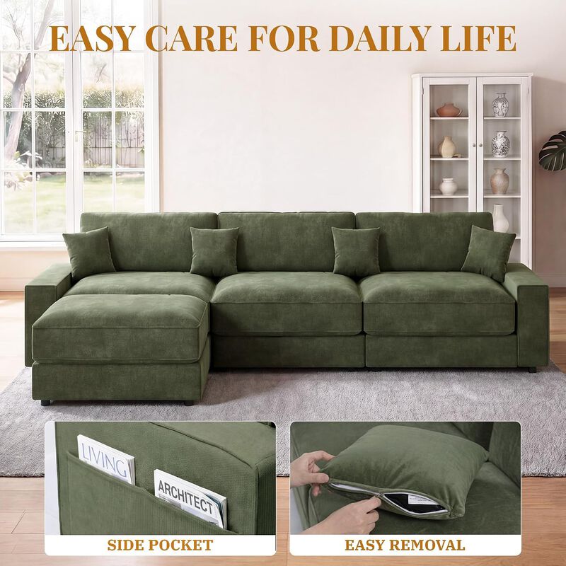 114.2" Modular L-Shaped Sectional Sofa image number 7