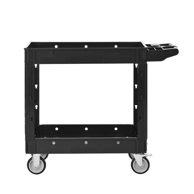 ELEMENT ACE Heavy Duty Two-Shelf Rolling Utility Cart with Locking Wheels, 600 lbs Capacity Service Cart for Garage, Warehouse, Workshop, Indoor and Outdoor Use image number 8