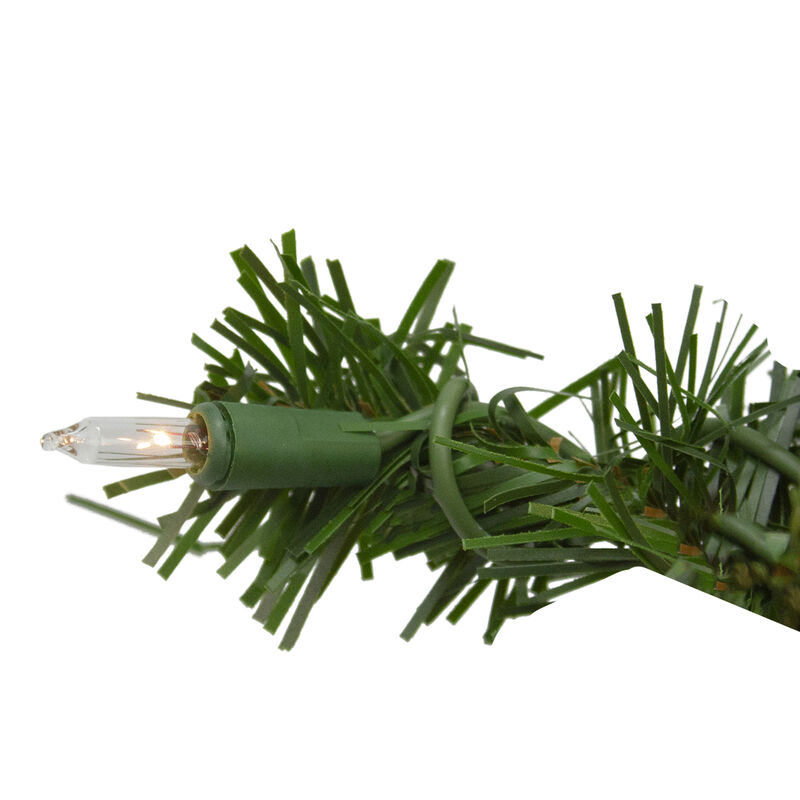 18" Deluxe Windsor Pine Artificial Christmas Wreath - Clear Lights image number 2