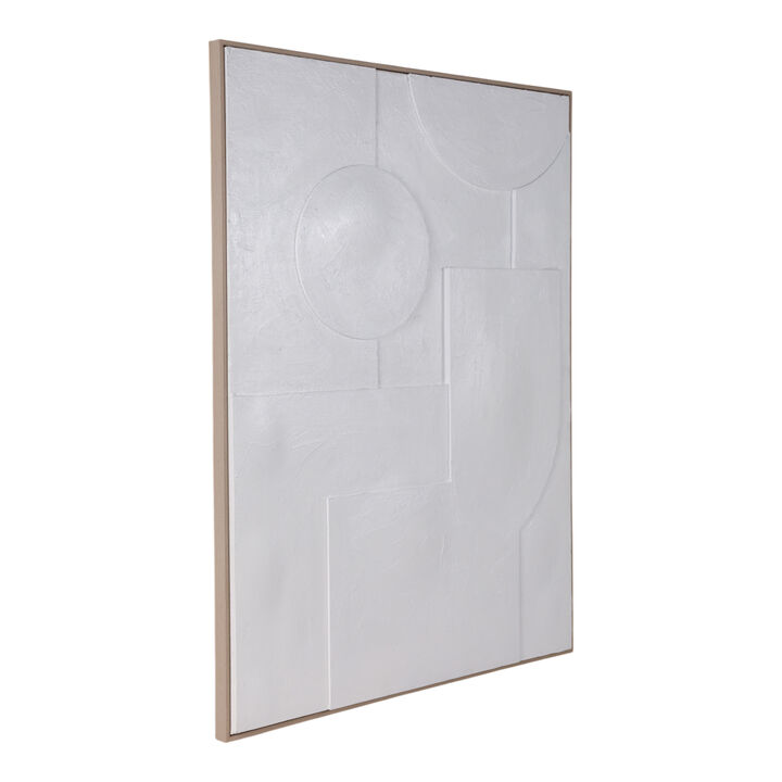 36x48 Geometric 3-dimensional Wall Art, White