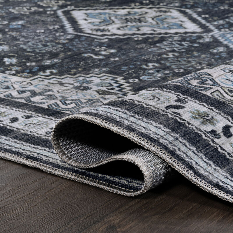 Dalyan Geometric Medallions Machine-Washable Area Rug