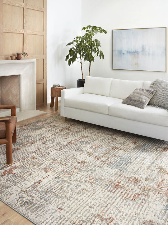 Estelle EST04 Ivory/Multi 18" x 18" Sample Rug