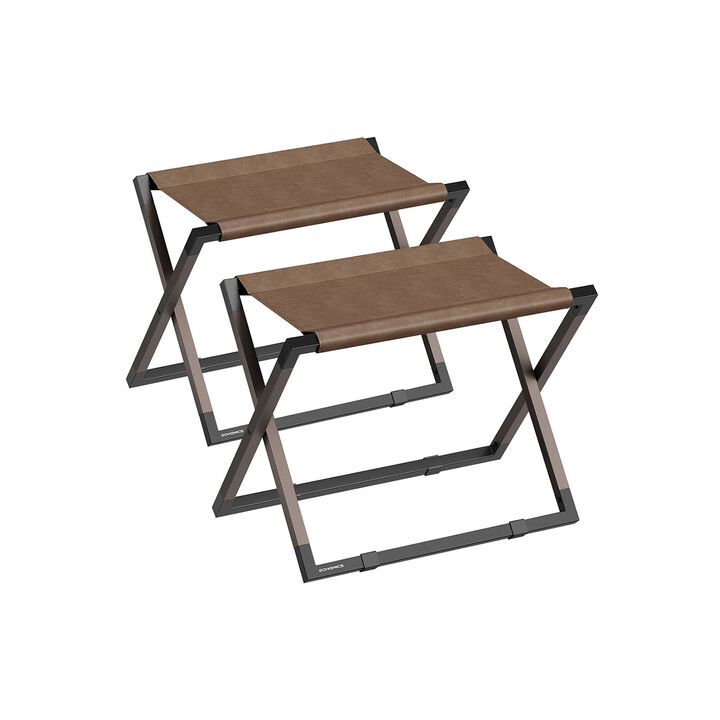 Foldable Suitcase Stand Set of 2 – Space-Saving Luggage Racks with Durable Support Straps