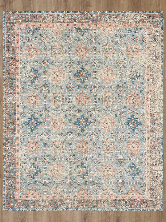 Zula Hazega Blue/Rose 5'x8' Rug