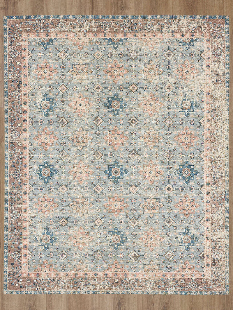 Zula Hazega Blue/Rose 5'x8' Rug