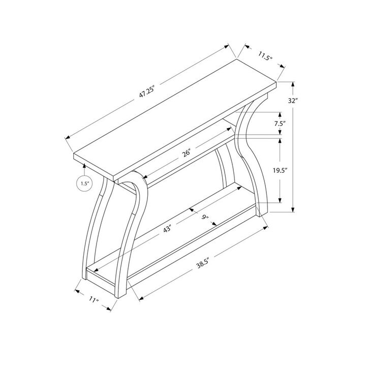 Monarch Accent Table, Console, Entryway, Narrow, Sofa, Living Room, Bedroom
