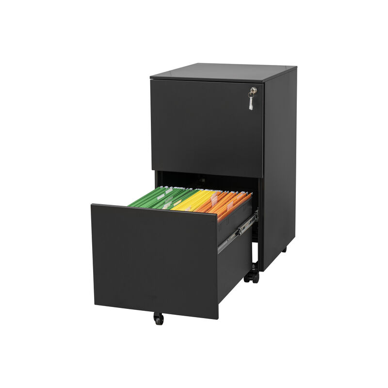 Streamdale Steel Mobile File Cabinet with Lock & Anti-tilt Wheels