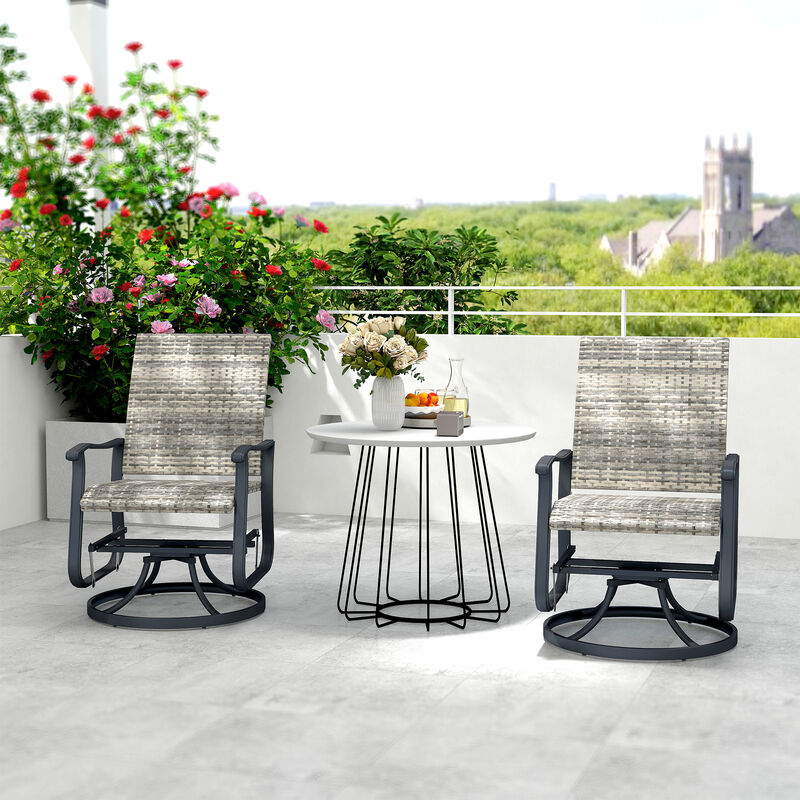 Hivvago Rattan Patio Glider Chair Set image number 7