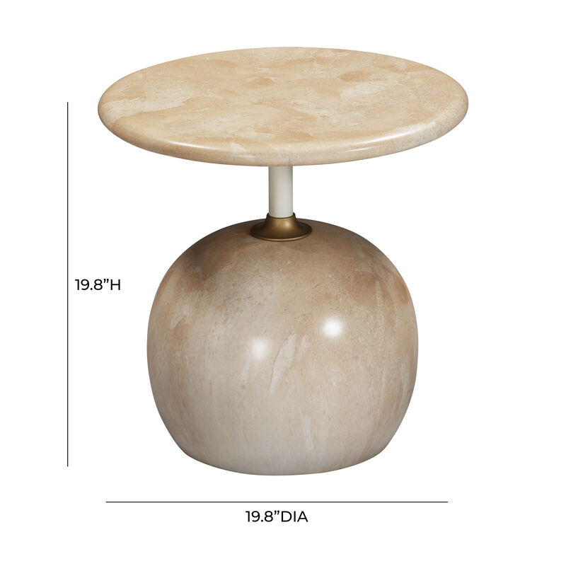 Mire Rose Faux Marble Side Table image number 4