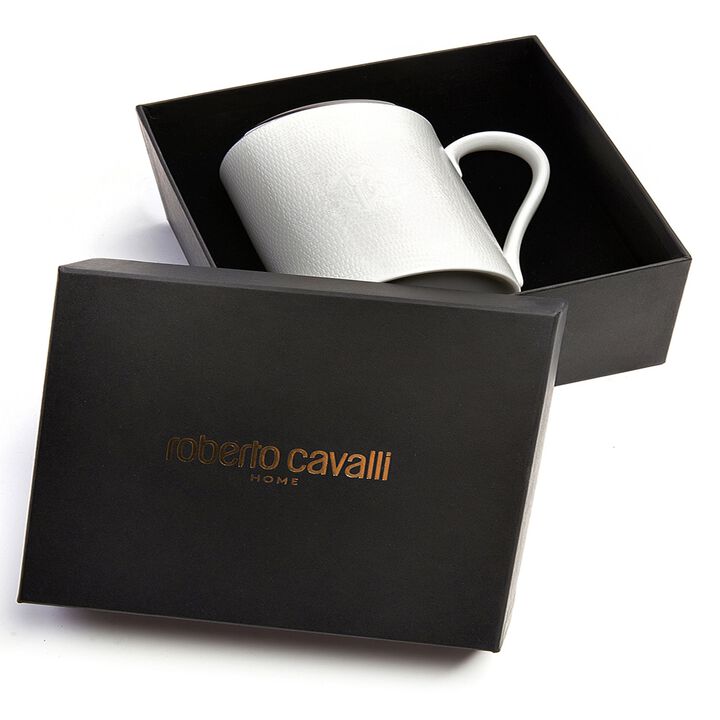 Mug Cup LIZARD PLATIN in Luxury Box diam. 2.5", H 3.3", cap. 12.5 oz
