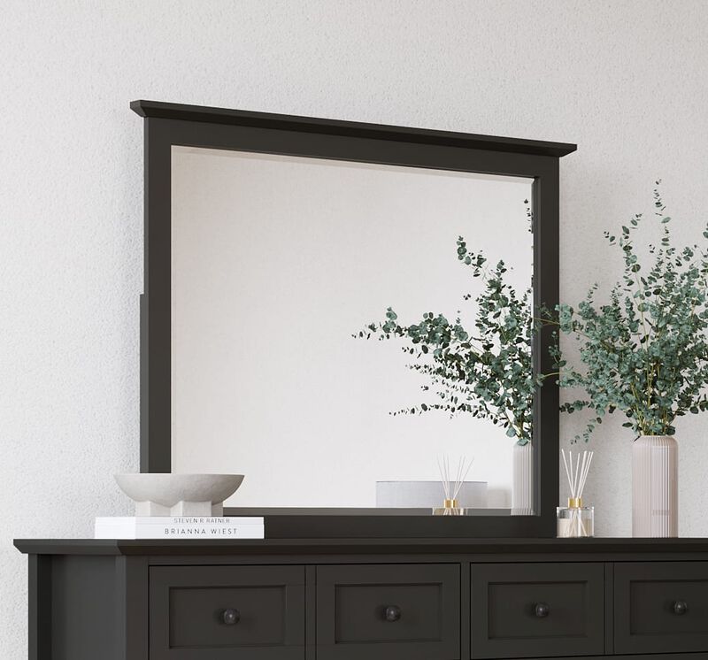 Grace Wall or Dresser Mirror in Raven Black image number 1