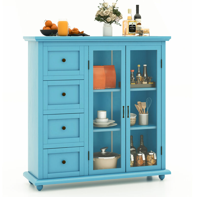 Buffet Sideboard Table Kitchen Storage Cabinet with Drawers and Doors