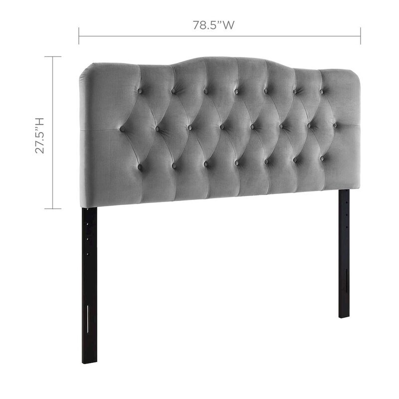 Annabel Diamond Tufted Performance Velvet King Headboard image number 1