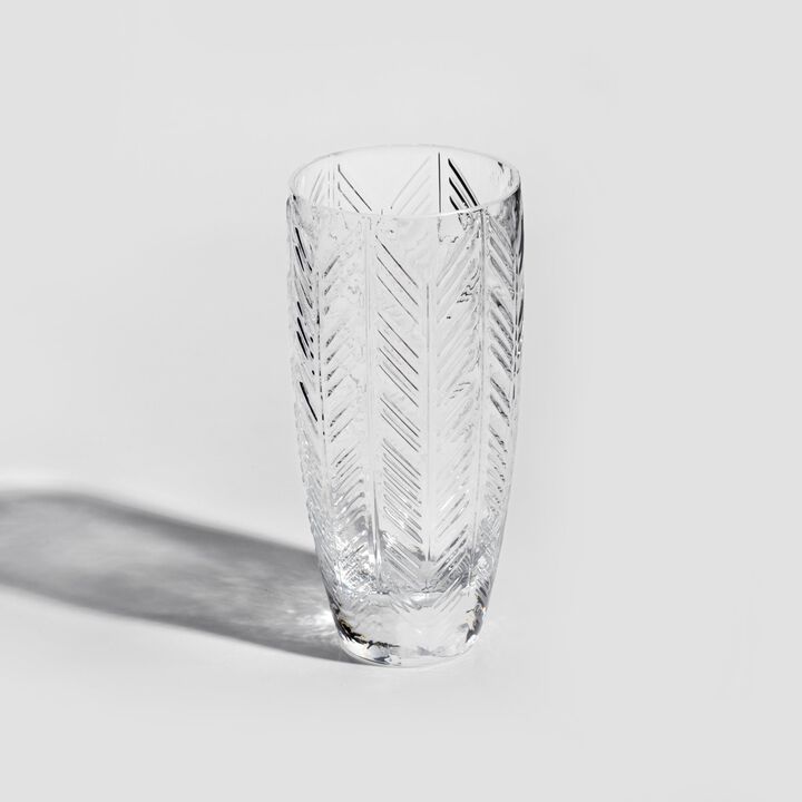 Champagne Glasses ZIG ZAG GLASS Transparent Set of 6, diam. 2.56", H 5.51"