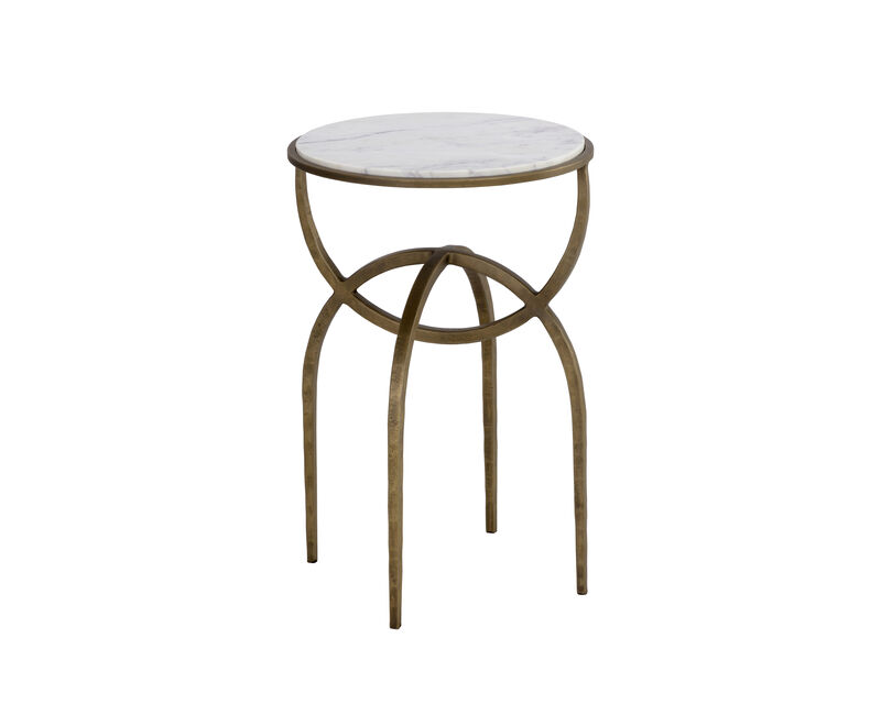 Alicent White Marble End Table