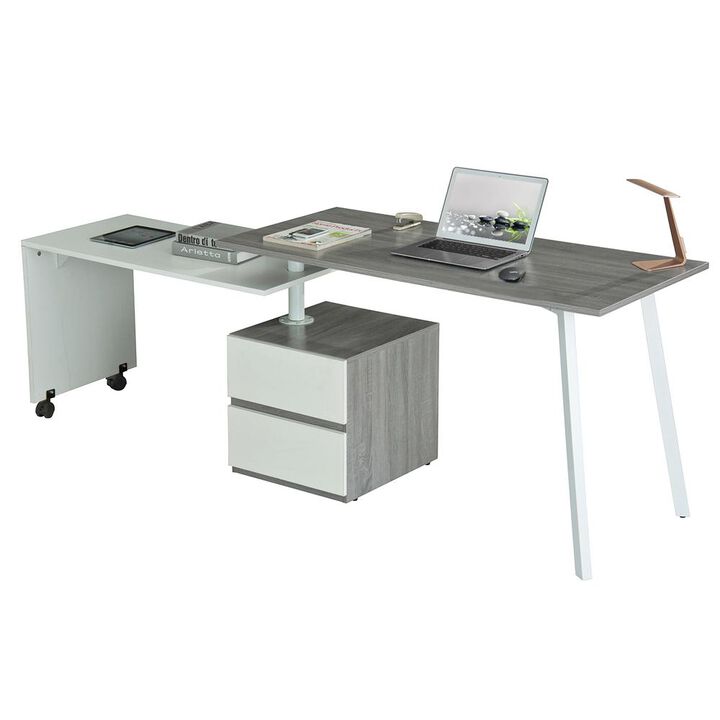Techni Mobil Rotating Multi-Positional Modern Desk . Color: Gray