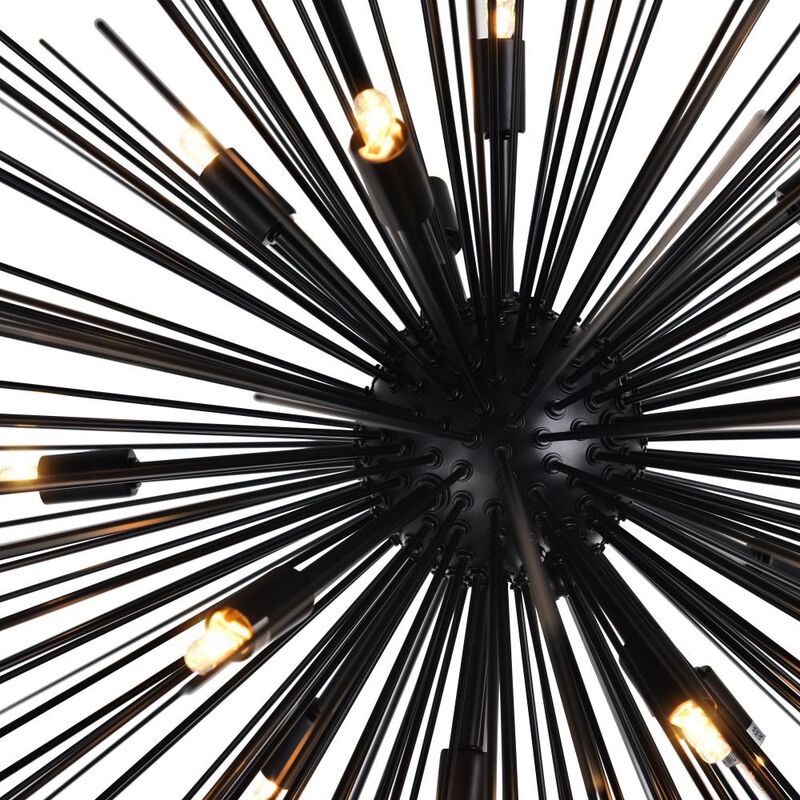 Savannah 14 Light Chandelier With Black Finish