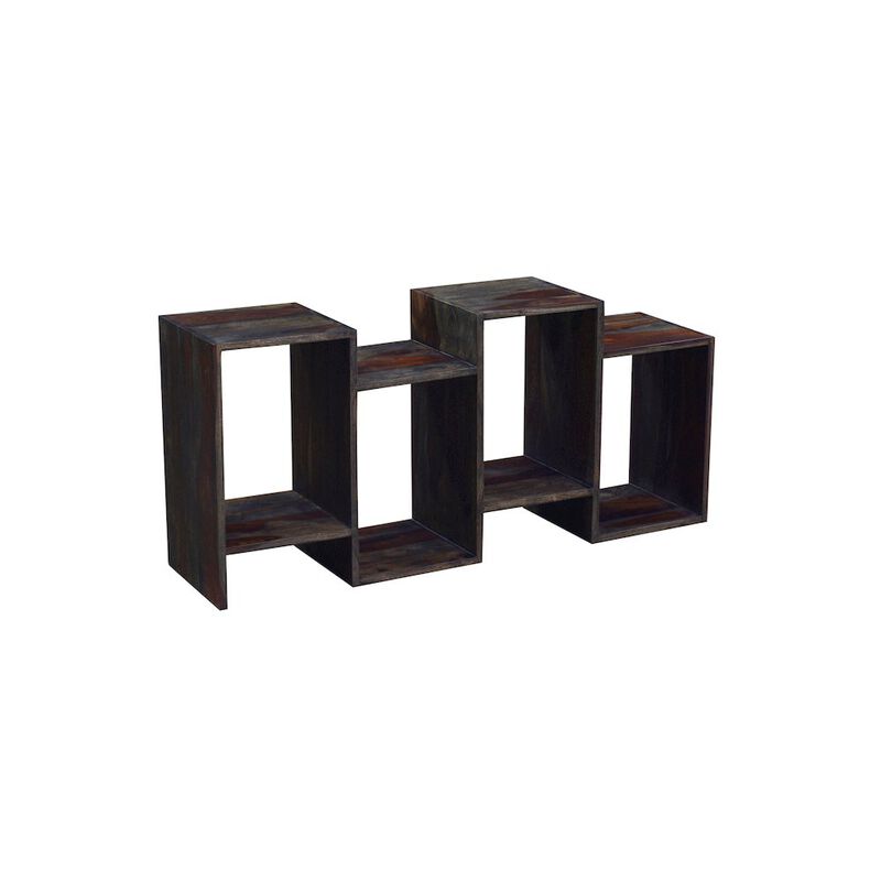 Porter Designs Fall River Solid Sheesham Wood Bookcase, Gray