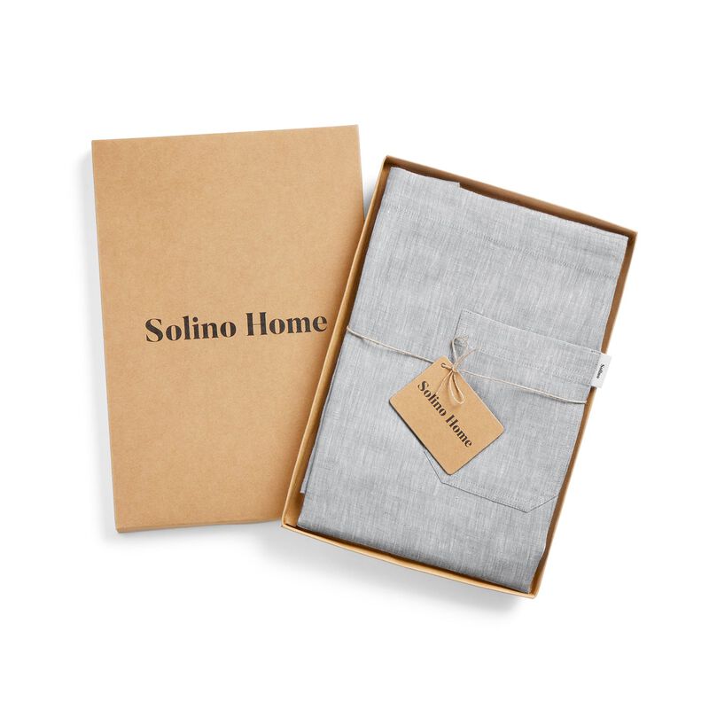 Solino Home 100% Pure Linen Apron - Linen Bib Apron