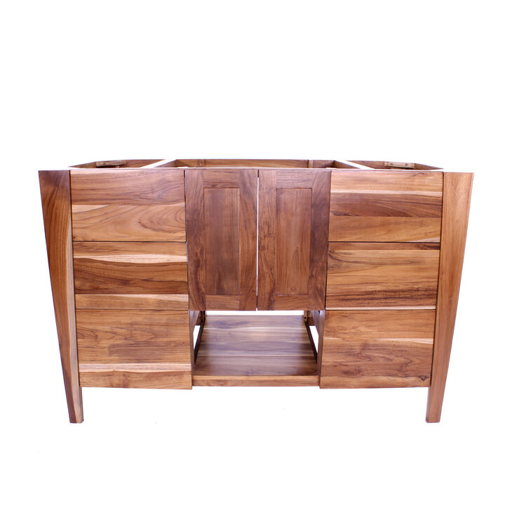 EcoDecors&reg; Significado&reg; 48" Teak Wood Free Standing Bathroom Vanity in EarthyTeak Finish