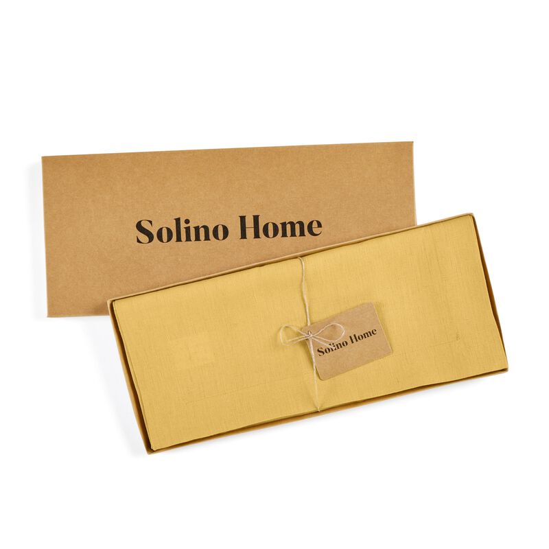 Solino Home 100% Pure Linen Table Runner - Fete