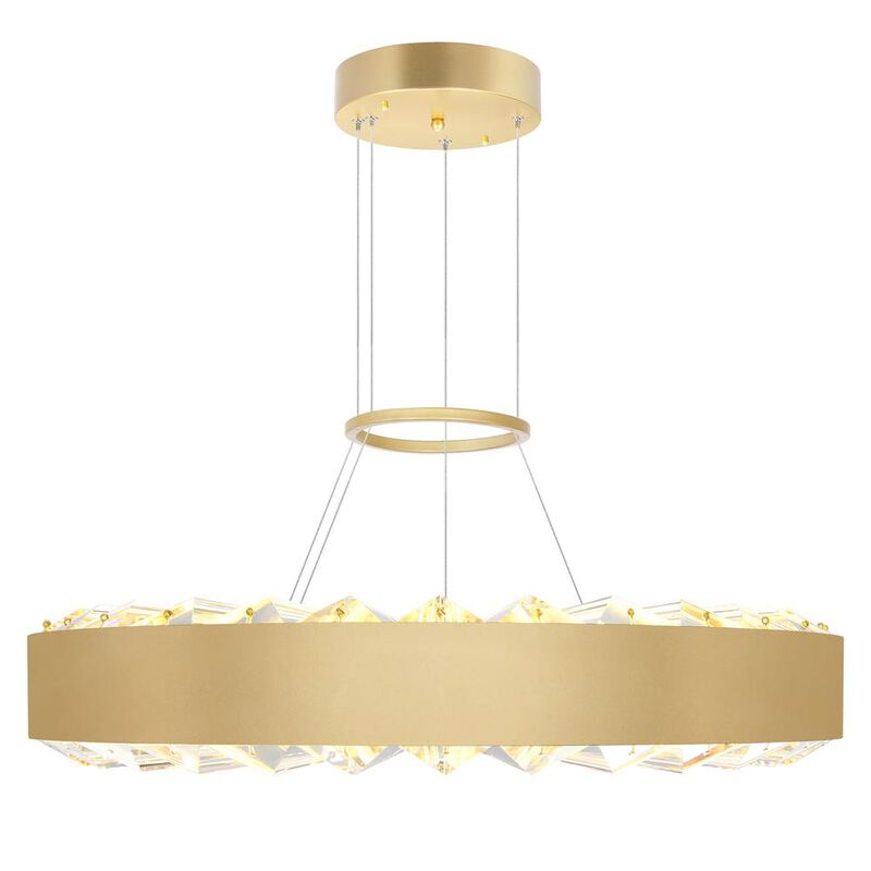 CWI Lighting Bjoux LED Chandelier With Sun Gold Finish