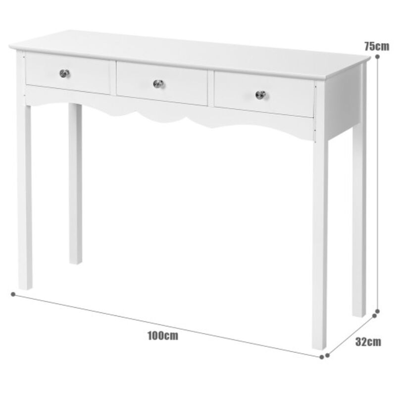 Hall table Side Table w/ 3 Drawers