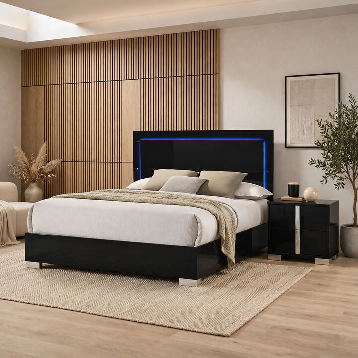 2pc Bedroom Set, Wood, Nightstand
