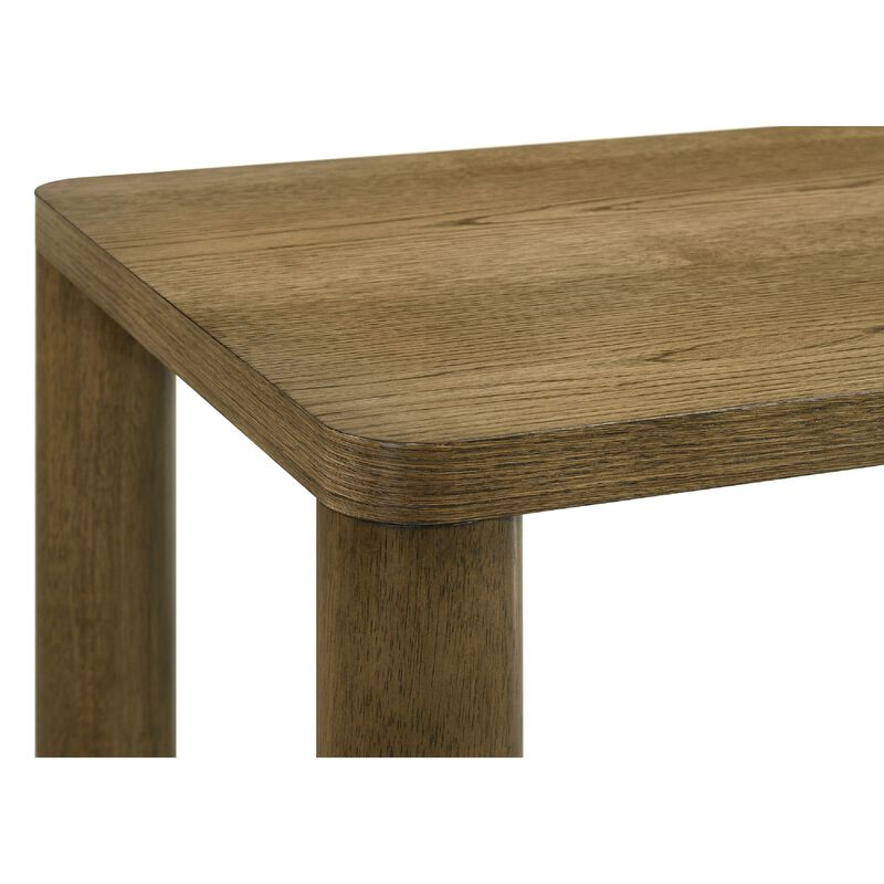 Givy Square Accent Side End Table, Pillar-Style Legs, Brown Oak 22 Inch image number 5